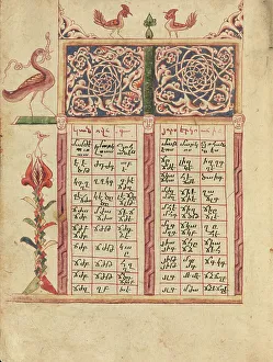 Intricately Prints: Canon Table Page; Gospel Book, 1583. Creator: Ghoukas