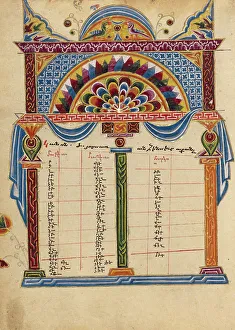 Khizan Mesrop Of Prints: Canon Table Page; Gospel Book, 1615. Creator: Mesrop of Khizan