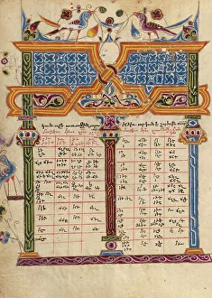Khizan Mesrop Of Prints: Canon Table Page; Gospel Book, 1615. Creator: Mesrop of Khizan