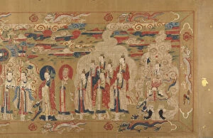 And Gold On Silk Gallery: Canonization scroll of Li Zhong, colophon dated 1641. Creator: Unknown