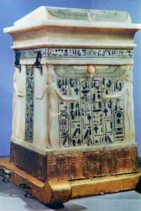 14th Century Bc Prints: Canopic chest from the Tomb of Tutankhamun, 14th century BC