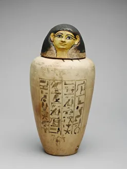 Canopic Jar of the Overseer of the Builders of Amun, Amenhotep, Egypt, New Kingdom