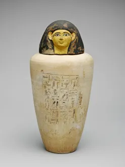 Canopic Jar of the Overseer of the Builders of Amun, Amenhotep, Egypt, New Kingdom
