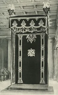 Throne Room Prints: Canopy in the Throne Room, Government House, 1925. Creator: Unknown