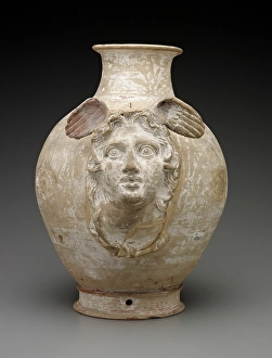Cypro Prints: Canosan White-Ground Amphora with Protomes: Medusa and Centaurs