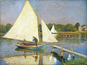 Regatta Prints: Canotiers a Argenteuil, 1874. Creator: Monet, Claude (1840-1926)