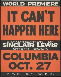 It Can't Happen Here, [193-]. Creator: Unknown