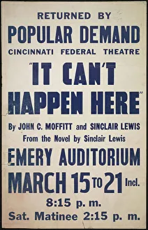 John C Prints: It Can't Happen Here, Cincinnati, [193-]. Creator: Unknown