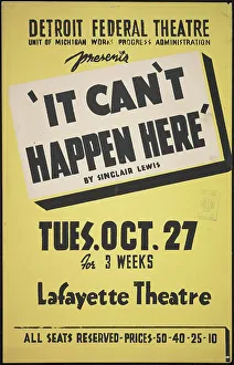 John C Prints: It Can't Happen Here, Detroit, 1936. Creator: Unknown