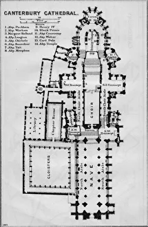 Canterbury Cathedral, c20th Century. Artist: John Bartholomew Canterbury Cathedral, c20th Century. Artist: John Bartholomew