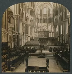 Choir Stall Gallery: Canterbury Cathedral - Interior View, Canterbury, England, c1910. Creator: Unknown