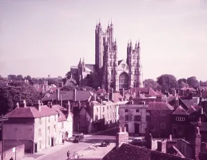 Unesco Prints: Canterbury Cathedral from the west, Kent, c1955. Creator: Arthur Charles Kirby Ware