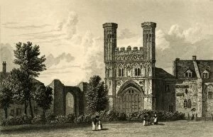 Canterbury Kent England Gallery: Canterbury. Gate of St. Augustine s, c1830. Creator: J Fife