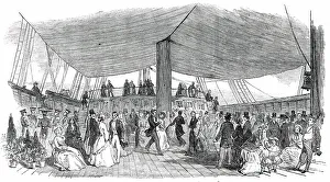 Colonists Prints: The Canterbury Settlement, New Zealand - sketch on board the Randolph Emigrant Ship