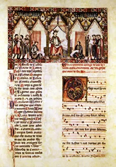 Images Dated 8th May 2007: Cantigas of Santa Maria Cantiga I, Alfonso X the Wise (1221-1284)