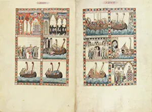 Monasterio De El Escorial Prints: Cantigas de Santa Maria - Codex Rico, ca 1280-1284. Creator: Anonymous