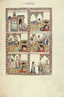 Monasterio De El Escorial Prints: Cantigas de Santa Maria - Codex Rico, ca 1280-1284. Creator: Anonymous