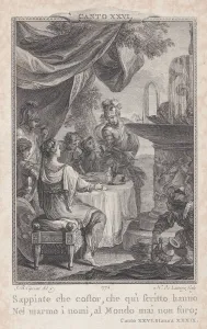 Ludovico Prints: Canto 26, Stanza 39, from Orlando Furioso, 1774. 1774. Creator: Nicolas de Launay