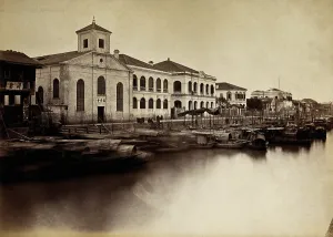 Canton Prints: Canton, China: a missionary church and missionaries houses