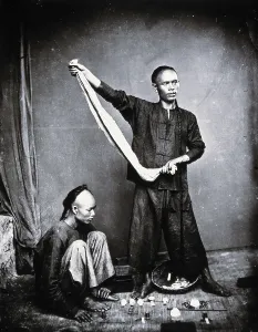 Crouching Prints: Canton, Kwangtung province, China, 1869, (1981). Creator: Unknown