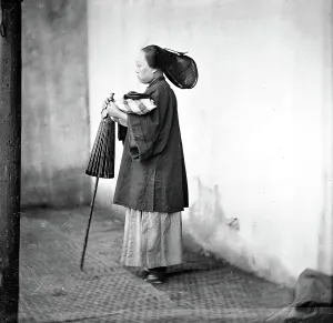 Canton Prints: Canton, Kwangtung province, China: a lady holding a parasol, 1869. Creator: John Thomson