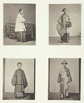 Maid Prints: A Canton Lady; The Ladys Maid; A Bride and Bridegroom, c. 1868. Creator: John Thomson