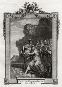 Canute I Gallery: Canute, Commanding the Sea to Retire, 11th century, (1777). Artist: L Hall