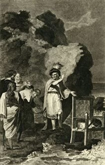 Sieur Of Thoyras Collection: Canute Reproving His Courtiers, 18th-19th century. Creator: Unknown