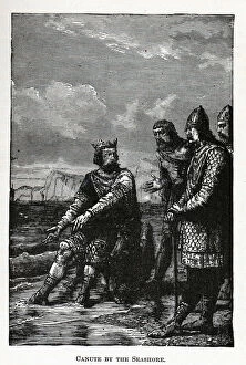 King Canute Gallery: Canute by the Seashore, 1882. Artist: Anonymous