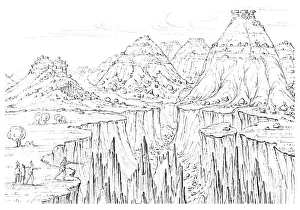 Canyon, North America, 1841. Artist: Myers and Co