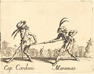 Buttocks Prints: Cap. Cardoni and Maramao, c. 1622. Creator: Jacques Callot