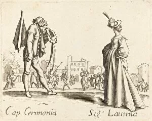 Greeting Gallery: Cap. Cerimonia and Siga. Lavinia. Creator: Unknown