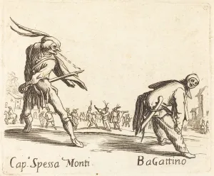 Commedia Dellarte Gallery: Cap. Spessa Monti and Bagattino. Creator: Unknown