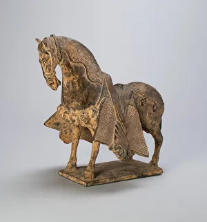 Caparisoned Horse, Northern Wei dynasty (386-535), early 6th century. Creator: Unknown Caparisoned Horse, Northern Wei dynasty (386-535), early 6th century. Creator: Unknown