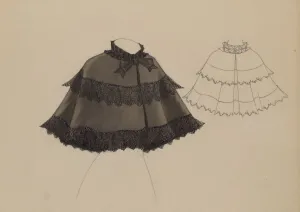 Trimming Prints: Cape, c. 1936. Creator: Marie Mitchell