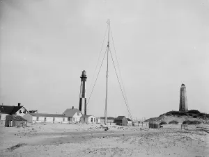 Chesapeake Bay Prints: Cape Henry light houses (old & new ), Va