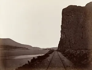 Watkins Carleton Emmons Prints: Cape Horn near Celilo, 1867. Creator: Carleton Emmons Watkins