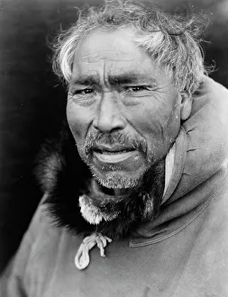 Eskimo Prints: Cape Prince of Wales man, c1929. Creator: Edward Sheriff Curtis