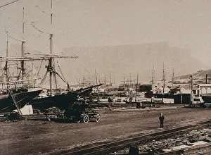 1896 Prints: Cape Town, South Africa: The docks at Cape Town, 1896. Creator: GW Wilson and Company