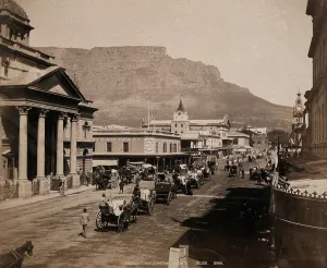 Gw Wilson Prints: Cape Town, South Africa: horses and carriages on Adderley Street