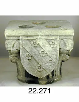 Duke Prints: Capital with the Coat of Arms of Giangaleazzo Visconti and the Del Maino Family