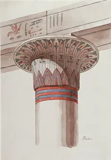 A Capital from Thebes, 1829. Creator: Friedrich Maximilian Hessemer