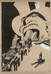 Images Dated 9th April 2019: Capitalism devours everything, 1920. Creator: Moor, Dmitri Stachievich (1883-1946)