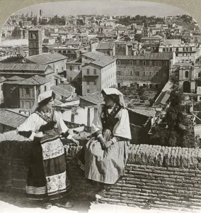 Stone Wall Prints: Capitoline and Palatine hills east from Janiculum, c1909. Creator: Unknown