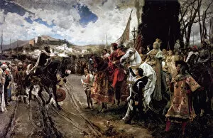 Ferdinand Ii Collection: The Capitulation of Granada, 1882. Artist: Pradilla y Ortiz, Francisco (1848-1921)