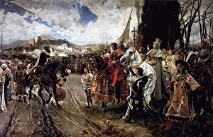 Granada Prints: The Capitulation of Granada, 1882. Artist: Pradilla y Ortiz, Francisco (1848-1921)