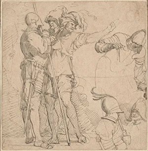 Rosa Salvator Prints: Capriccio Derived from Salvator Rosa's Figurine