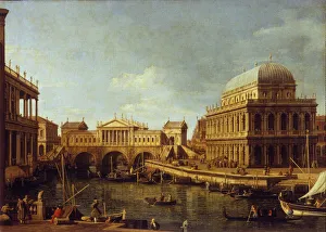 Galleria Nazionale Prints: Capriccio with the Palladian architecture, 1757-1759. Artist: Canaletto (1697-1768)