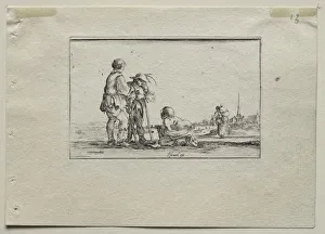 Stefano Della Bella Italian Prints: Caprices: Two Standing Beggars and a Cripple