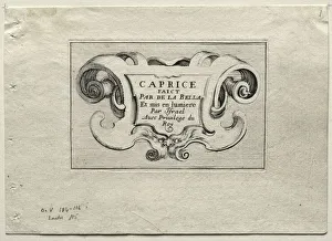 Stefano Della Bella Italian Prints: Caprices: Title Page. Creator: Stefano Della Bella (Italian, 1610-1664)